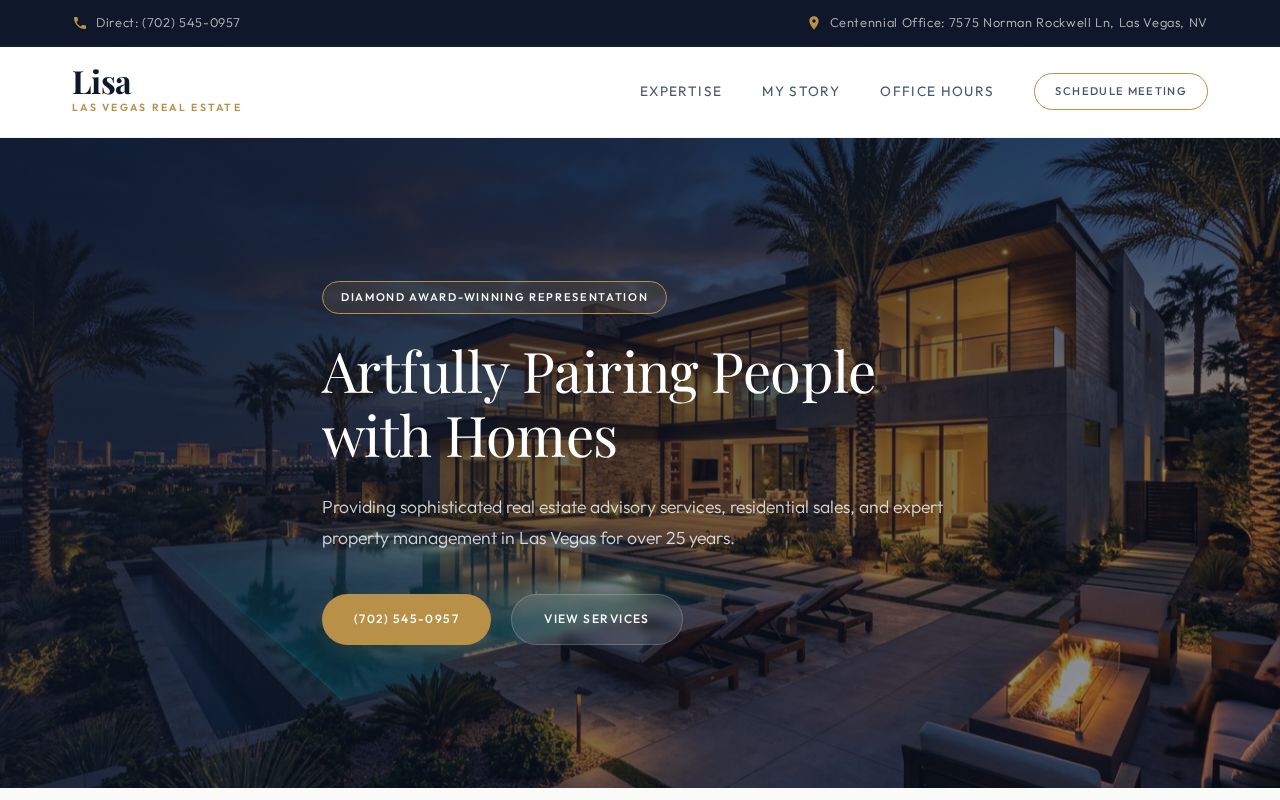 Screenshot of the Las Vegas Real Estate by Lisa website